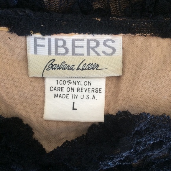 Black & Nude Vintage Lace Top - Picture 4 of 4